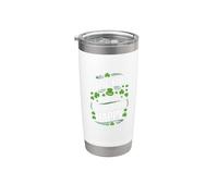 St Patricks Day Celtic Nodi Leprechaun Happy Bicchiere termico in acciaio inox doppia parete