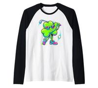St Patricks Day Clover Funny Golf Maglia con Maniche Raglan