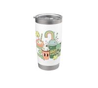St Patrick's Day Coffee Lucky A Latte Pun Bicchiere termico in acciaio inox doppia parete