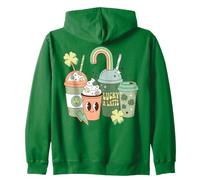 St Patrick's Day Coffee Lucky A Latte Pun Felpa con Cappuccio