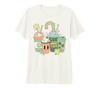 St Patrick's Day Coffee Lucky A Latte Pun Maglietta Premium