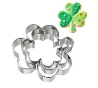 St Patricks Day Cookie Cutter - Stainless Steel Baking Mold for Cookies | Durable Food Safe Material with Sharps Edge, Shamrock Shape Cutter for Irish Party Cakes Desserts Snacks Home Baking