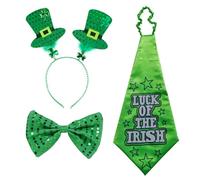 St. Patrick's Day Costume Accessori Decorazioni,Cappello Leprechaun,Irlanda Verde Cerchietti Capelli Set,per Costume di San Patrizio per Decorazione di San Patrizio Forniture per Feste