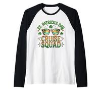 St Patricks Day Cruise Squad Tropical Sunset Occhiali da Sole Maglia con Maniche Raglan