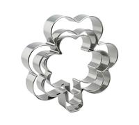 St Patricks Day Dessert Cutter, Shamrock Kitchen Baking Mold, Rust Resistant Easy Clean Baking Accessory, Stainless Steel Cheese Cutter Tool for Irish Party Cake Snack Home, 3.94x3.74x1.97 Inch