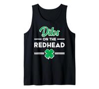 St Patricks Day Dibs On The Redhead Divertente Irlandese Uomini Donne Canotta