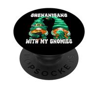 St Patricks Day Gnome Couple Shenanigans With My Gnomies PopSockets PopGrip Adesivo