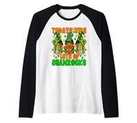 St. Patricks Day Gnomes for Shenanigans Squad Cute Shamrock Maglia con Maniche Raglan