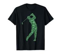 St Patricks Day Golf Shamrock Swing Irish Golf Player Maglietta
