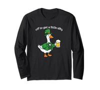 St Patricks Day Goose off per Ottenere Un po 'Sciocco Maglia a Manica