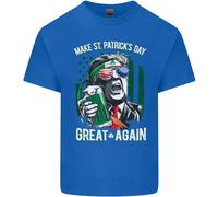 St Patricks Day Great Again Donald Trump Uomo Cotone T-Shirt Tee Top