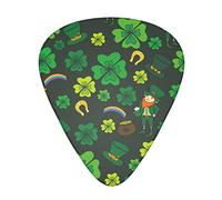 St Patrick's Day Green Leprechaun Plettri per chitarra da 12 pezzi, include calibri sottili, medi e pesanti 3 misure per plettri elettrici per chitarra acustica