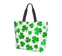 St. Patrick's Day Green Shamrock Women Shopping di generi alimentari Tote Bag Borse a tracolla riutilizzabili Patern Ladies Handbag