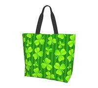 St. Patrick's Day Green Shamrock Women Shopping di generi alimentari Tote Bag Borse a tracolla riutilizzabili Patern Ladies Handbag