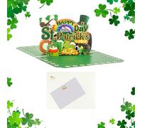 St. Patrick's Day Greeting Cards - Cartoon Greetings Card, Irish Celebration Pop Cards, St. Patrick's Day Card for Women Mom Men Sister Wife Adult Son Friend Girl Dad Boy Husband Kids Party School