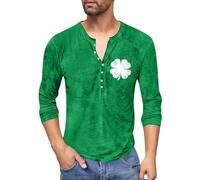 St Patricks Day Henley Scollo a maniche lunghe Maglietta a maniche lunghe con scollo a maniche lunghe, 24-verde, M