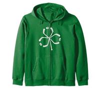 St Patricks Day Hockey Shamrock Vintage Stick Saint Paddy's Felpa con Cappuccio