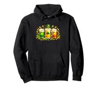 St Patricks Day Irish Beer Shamrock Men Women Leprechaun Felpa con Cappuccio