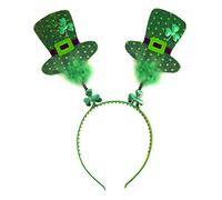 St Patrick's Day Irish Shamrock Wiggly Mini Top Hat Headband