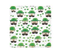 St. Patrick's Day Men Heats Camera Wrap Cloth, Squares Magic autoadesivo panno per obiettivo fotocamera antigraffio protezione lente trucco Wrap panno borsa 35,1 x 35,1 cm, Multicolore, 21.7x21.7in,