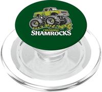 St Patrick's Day Monster Truck Crushing Shamrocks Uomini Donne PopSockets PopGrip per MagSafe