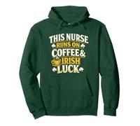St Patrick's Day Nurse - Irish Luck Coffee Lover Funny Felpa con Cappuccio