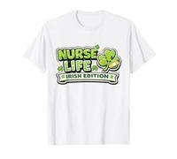 St Patrick's Day Nurse Life Irish Edition Kawaii Shamrock Maglietta