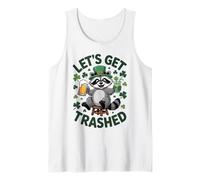 St Patricks Day Raccoon Let's Get Trashed Bere Canotta