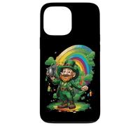 St Patricks Day Ragazzi Ragazze Bambini Trifoglio Leprechaun irlandese Custodia per iPhone 13 Pro Max
