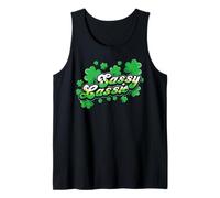 St Patricks Day Sassy Lassie Shamrock Funny Irish Girl Donne Canotta