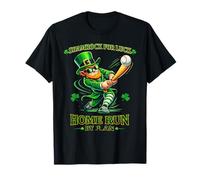 St Patricks Day Shamrock per Fortuna Home Run By Plan Baseball Maglietta