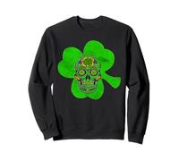 St Patricks Day Shamrock Skull Messicano Calavera Catrina Felpa
