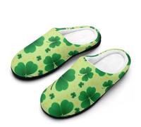 St. Patrick's Day Shamrocks Clovers Pantofole da uomo per interni ed esterni senza lacci con suola in gomma, Stile:, 39 2/3 EU