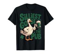 St Patricks Day Silliest Goose Pub Umorismo Maglietta