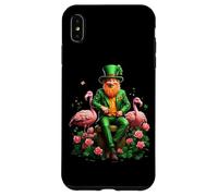 St Patricks Day Uomini Donne Bambini Flamingo Leprechaun irlandese Custodia per iPhone XS Max