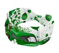 St. Patrick's Four-Leaf Clover Gnomes Fascia per capelli da donna, ampia fascia elastica, annodata attorcigliata, per yoga, allenamento, fascia morbida, accessori per capelli alla moda