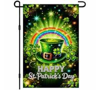 St Patricks Magic Hat Sparkle Bandiera Esterna Decorative Bandiera All'Aperto Moda Bandiere Da Cortile Per Camera Da Letto Sport Prato 30X45cm