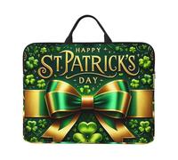 St.Patrick'S-Shining-Clover - Custodia per computer portatile da 14", con chiusura a cerniera