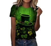 St Patrick's Shirts - Camicie da donna con stampa St. Pa Day, adatte per donna, girocollo, maniche corte, t-shirt, camicetta a tunica 2026, Gn4, XL