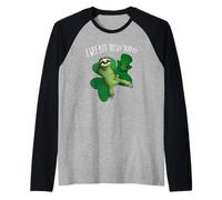 St Pattys Giorno Chilling Bradipo Un Piccolo Bit Irlandese Oggi Maglia con Maniche Raglan