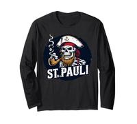 St Pauli Amburgo Pauliano Teschio Porto Capitano Vichingo Maglia a Manica