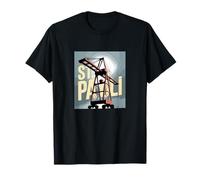 St Pauli Amburgo Porto Reeperbahn Gru Porto Silhouette Kiez Maglietta