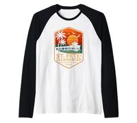 St Pete Clearwater Camicia Retro Sunset Gulf Coast Florida Maglia con Maniche Raglan