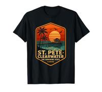 St Pete Clearwater Camicia Retro Sunset Gulf Coast Florida Maglietta