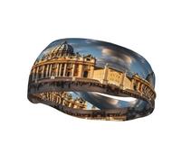 St Peter's Basilica - Fascia elastica da basket, fitness, unisex, per sport, corsa, ciclismo, yoga, assorbe il sudore,
