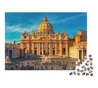 St. Peter's Basilica Jigsaw Puzzles 1000 Pezzi Riciclato Materiale Vatican Landmark Puzzles per Elderly Puzzle Gioco Accessori Interessante Gioco Familiare Accessori per Adulti 38x26cm/1000 Pezzi