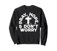 St Pio Pray Hope and Don't Worry Citazione Santo cattolico Felpa