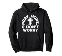 St Pio Pray Hope and Don't Worry Citazione Santo cattolico Felpa con Cappuccio