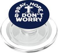 St Pio Pray Hope and Don't Worry Citazione Santo cattolico PopSockets PopGrip per MagSafe