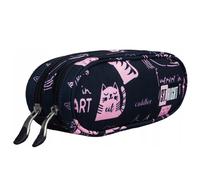 St.Right Gatto Cats Astuccio Porta Penne Doppio 2 zip Scuola